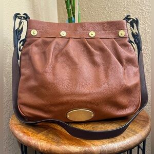 MULBERRY MITZY MESSENGER PEBBLED OAK LEATHER